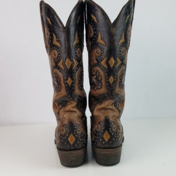 Lucchese 1885 Fiona Studded Western Cowboy Boots - Picture 3 of 8